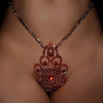 Стразы сексуальные стринги красный бикини талии трусики нижнее белье женщины тела цепочка - Изображение 1 из 4