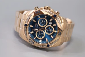 Invicta 31328 Men Bolt Collection Rose Gold Band Blue Dial 50mm Stainless Steel - Picture 1 of 7