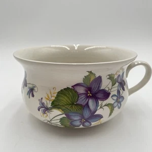 Portmeirion Stoke On Trent chamber pot Purple Floral Decorative Planter - Picture 1 of 14