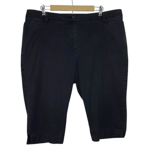 Talbots Hose Damen 20W Schwarz Perfekt Skimmer Cropped Capri Plus Minimalistisch - Bild 1 von 9