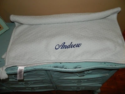 Manta de bebé Sherpa tejida con cable Pottery Barn Kids LUXE "Andrew" (MM-4) Foto 1 de 4