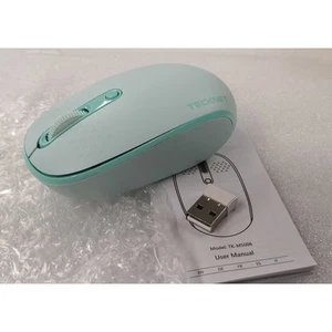 TECKNET Wireless Mouse for Laptop, 2.4GHz USB Mini Cordless Small Teal TK-MS006 - Picture 1 of 13