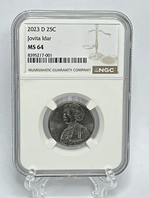 2023 D 25C Jovita Idar American Women Quarter Graded NGC MS64 - Image 1 of 4