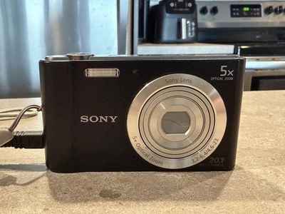 Sony Cyber-shot~DSC-W800 Black 20.1 MP 5x Optical Zoom Digital Camera - Image 1 of 4