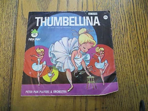Vintage SLEEVE ONLY Thumbellina Peter Pan Records #527 45 RPM-Great Framed - Picture 1 of 2