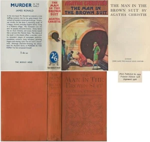 Agatha Christie THE MAN IN THE BROWN SUIT 3rd w/fdj 1928 Bodley Head Mystery - Picture 1 of 1