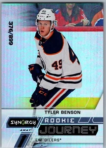 20-21 SYNERGY ROOKIE JOURNEY - TYLER BENSON RC /899 #RJ-TB EDMONTON OILERS - Picture 1 of 2