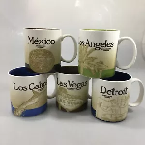 Starbucks Global Icon 16 oz Becher Detroit Las Vegas Los Angeles Los Cabos Mexico - Bild 1 von 27