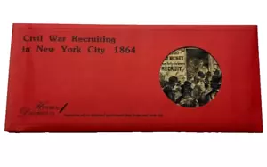 Civil War Recruiting In New York City 1864 on Antiqued Parchment Paper - Picture 1 of 2