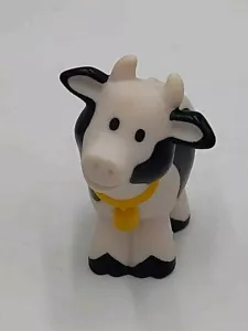 Fisher Price Little People BLACK & WHITE COW Farm Chunky Vintage for FARMER 1990 - Picture 1 of 8