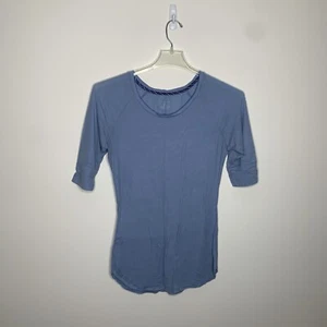 Victorias Secret Womens M Blue 3/4 Sleeve Lightweight Sleep PJ Shirt - Picture 1 of 5