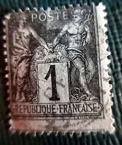 FRANKREICH 1876 SAGE 1C Briefmarke - Bild 1 von 5