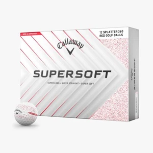 CALLAWAY SUPERSOFT RED SPLATTER 1 DOZEN GOLF BALLS - NEW 2025 BALL - Picture 1 of 1