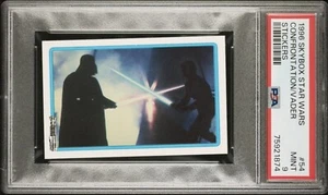 1996 SKYBOX STAR WARS STICKERS #54 ~ CONFRONTING DARTH VADER ~ PSA 9 - Picture 1 of 3