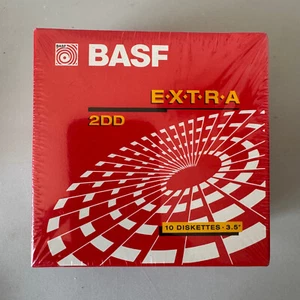 10x BASF Floppy Disks 2DD 3.5" Extra Double Sided Density Diskettes - NEW - Afbeelding 1 van 3