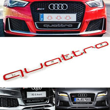 Rot quattro Grill Abzeichen Logo Emblem für Audi RS4 RS6 A4 A5 A6 S3 S4 S5 Q5 S line