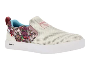 Xtratuf Women's Sharkbyte 2.0 Eco Deck Slip On Shoes Onyx Multi Floral Fish 6.5 - Picture 1 of 1