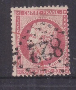 FRANCE, 1862 Napoleon, perf., 80c. Rose, used. - Picture 1 of 1