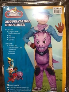 Dino Ranch Miguel Tango Dino Reiter Kostüm Kleinkind Kind 4t-6t Neu im Paket - Bild 1 von 4
