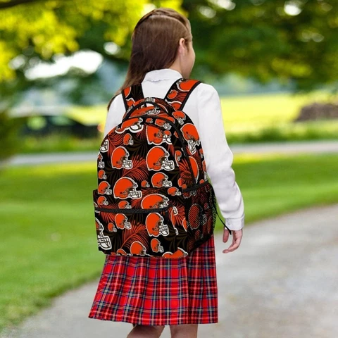 Cleveland Browns Children's Backpack High-quality Oxford Cloth Travel Bags Cover