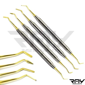 Dental Composite Contouring Anterior Restorative Filling Instruments Gold Coated - Picture 1 of 5