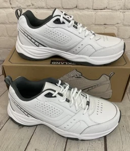 Kirkland 7761677 Signature Men's Athletic Leather Shoes White Grey US Size 10 - Picture 1 of 13