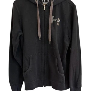 Under Armour charged cotton storm cold gear charcoal full zip hoodie Men L - Picture 1 of 15