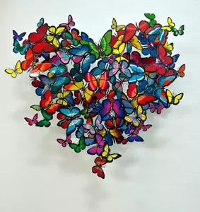 Escultura pequeña de mariposas Anna Arshinov metal único arte 3D - Imagen 1 de 1
