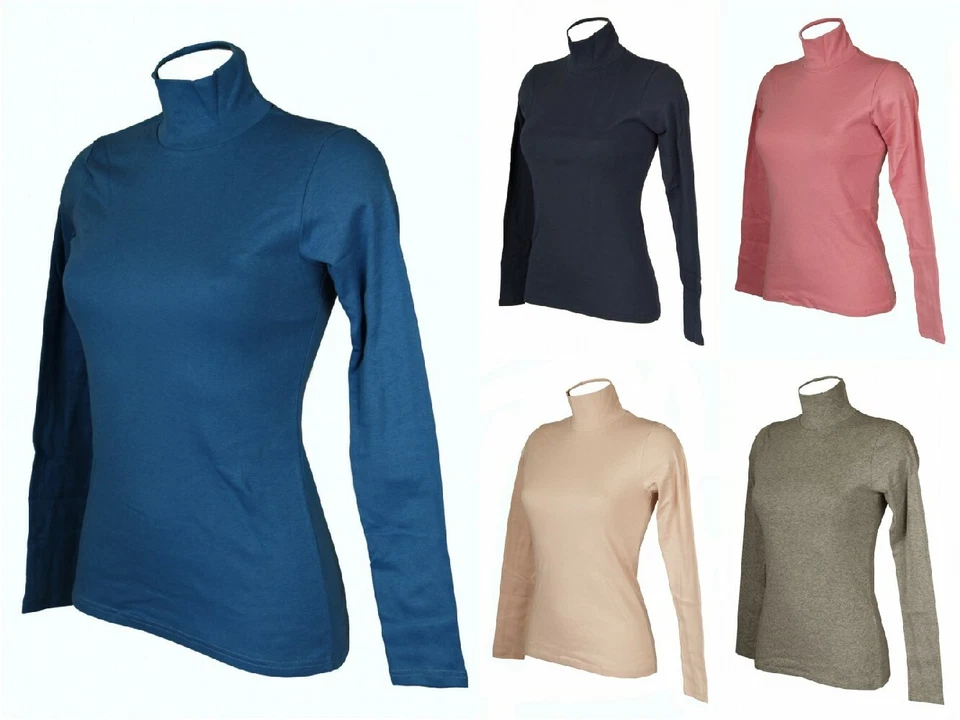 Lupetto donna maglia mezzo collo manica lunga caldo e soffice cotone bio RAGNO a - Image 1 of 1