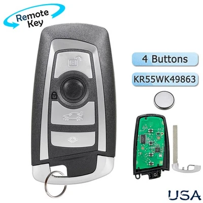 For BMW 3 5 Series 528i 535i 550i 2011 2012 2013 2014 2015 Remote Key Fob CAS4+ - Image 1 of 4