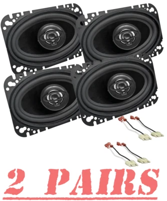 CERWIN VEGA XED46 4"x6" 250 WATTS coax Speaker & Harness For 1988-1994 GM C/K 1500, 2500