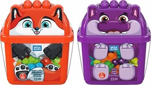Mega Bloks Animal Buckets - ONE HIPPO and ONE FOX - Picture 1 of 5