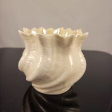 Vintage Belleck Ireland Porcelain Twisted Sea Shell Decorative Bowl