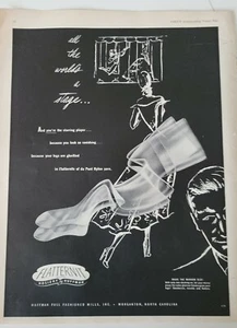 1948 women's Huffman Flatternit nylons hosiery stockings vintage art ad - Picture 1 of 1