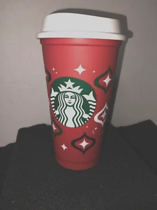 Starbucks 2013 Holiday To Go Travel Plastic Red & Green Cup Christmas W/Lid - Picture 1 of 2