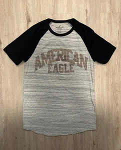 American Eagle Outfitters T Shirt Logo Men’s Size XS Active Flex White Black - Picture 1 of 8