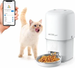 SYBILPET Distributore Automatico Cibo Gatti - Dispenser Crocchette con App - Foto 1 di 7