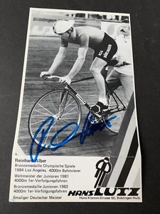 HANS LUTZ Olympiabronze 1984 Bahnradsport signed Autogrammkarte 10x18  - Picture 1 of 3