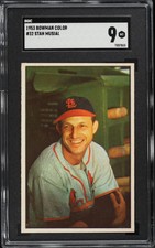 1953 Bowman Color #32 Stan Musial SGC 9  |  pop 4, none higher
