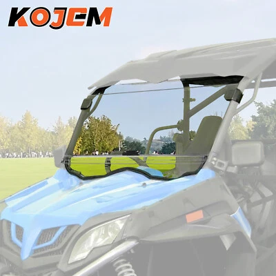 Parabrisas transparente para 2014+ CFMOTO ZForce 500/800/1000 resistente a arañazos abatible Foto 1 de 4