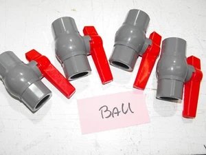 4 PVC GRAY SOLVENT BALL VALVES DN20 UPVC PN10 - Picture 1 of 1