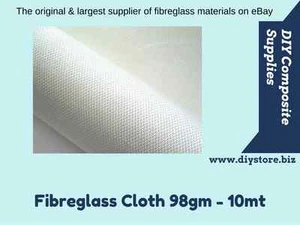 10mt x 98gm-130gm FIBREGLASS Cloth 1mtr. wide - (FREE FREIGHT) For EPOXY & Poly - Picture 1 of 4