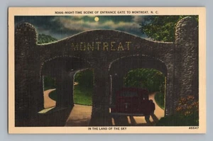 Night Gate Montreat North Carolina Vintage Postcard - Picture 1 of 2