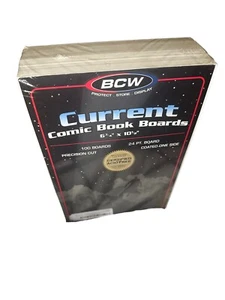 BCW Current Comic Backing Backer Boards Pack of 100 6 3/4 X 10 1/2 Acid Free New - Picture 1 of 5