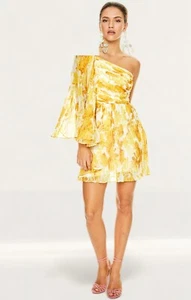 Talulah Womens Yellow Floral Print Mini Dress Zip Closure Lined RRP £221 - Picture 1 of 22