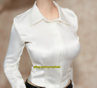 1:6 Female White Silk Shirt Tops Clothes For 12inch PH TBL JO Figure Body Toys