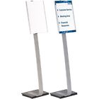 Durable 4813-23 Info Sign Stand A3 Floor Display Menu Holder Freestanding Silver