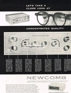 1957 Newcomb Compact -1020 Amplifier Hi-Fi Vintage Print Ad - Picture 1 of 1