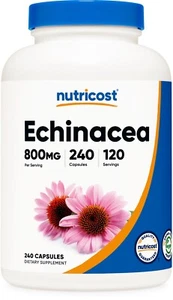 Nutricost Echinacea 800mg, 240 Vegetarian Capsules - 120 Servings - Picture 1 of 5