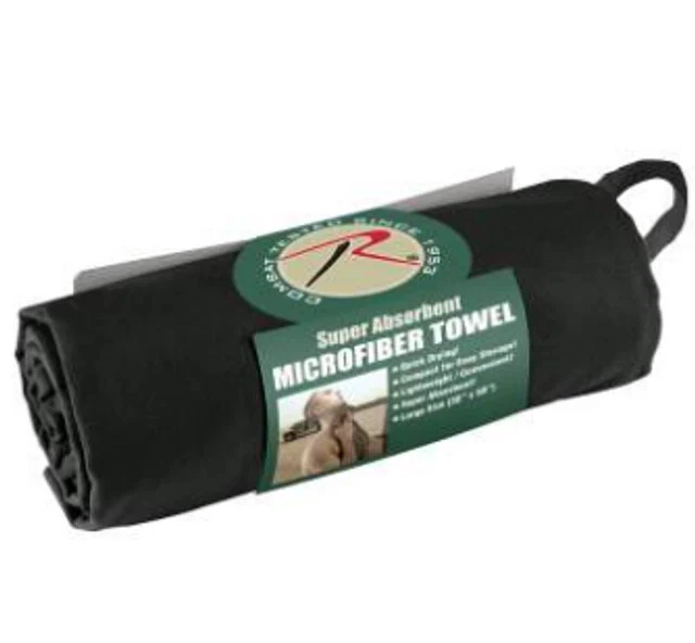 Rothco Microfiber Towel - Black 30'' X 50'' - Image 1 of 1